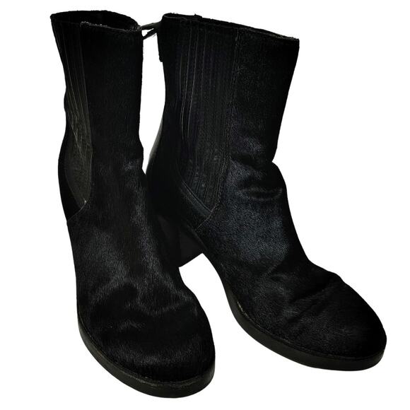 UGG Camden Exotic Calf Hair Leather High Heels Womens Ankle Boots Booties Size 7 - Picture 3 of 8